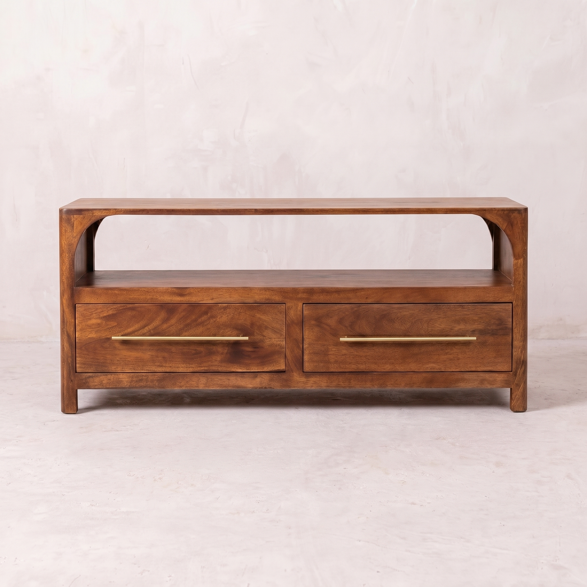 Arched Edge 2 Drawer Media Unit