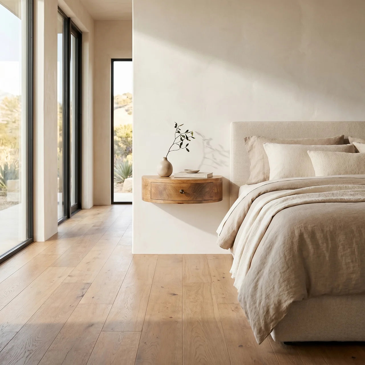Wall Mounted Rounded nightstand
