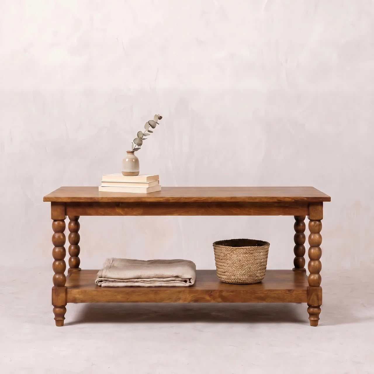 Spindle Coffee Table with Open Shelf
