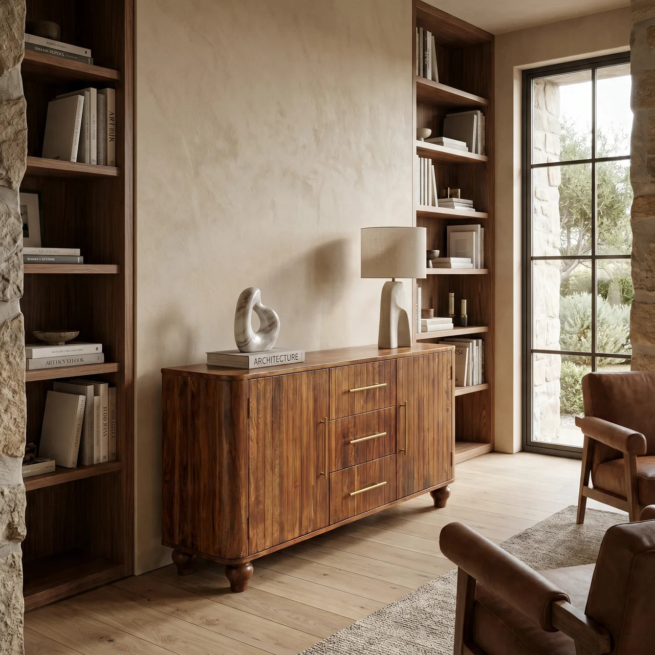 Chestnut Curve Sideboard