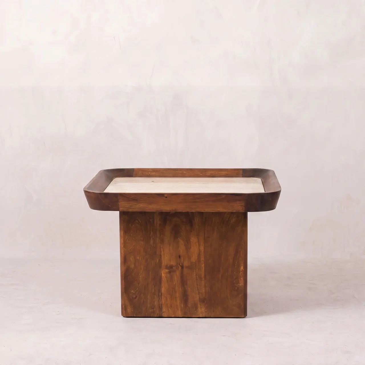 Travertine Top Tray Coffee Table
