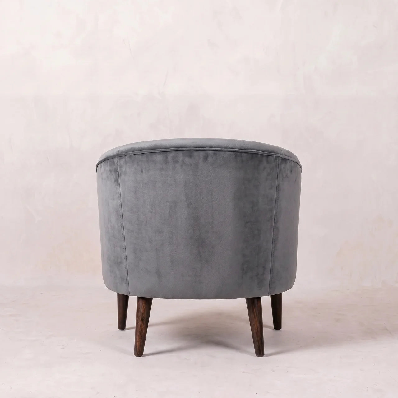 Grey Velvet Nordic Style Armchair