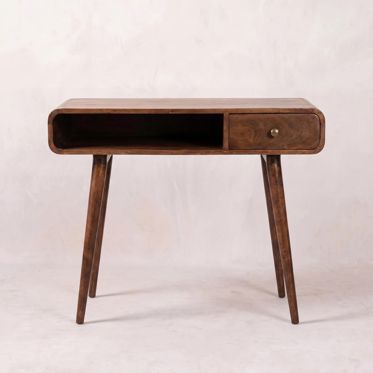 Curved California Walnut Writing Desk