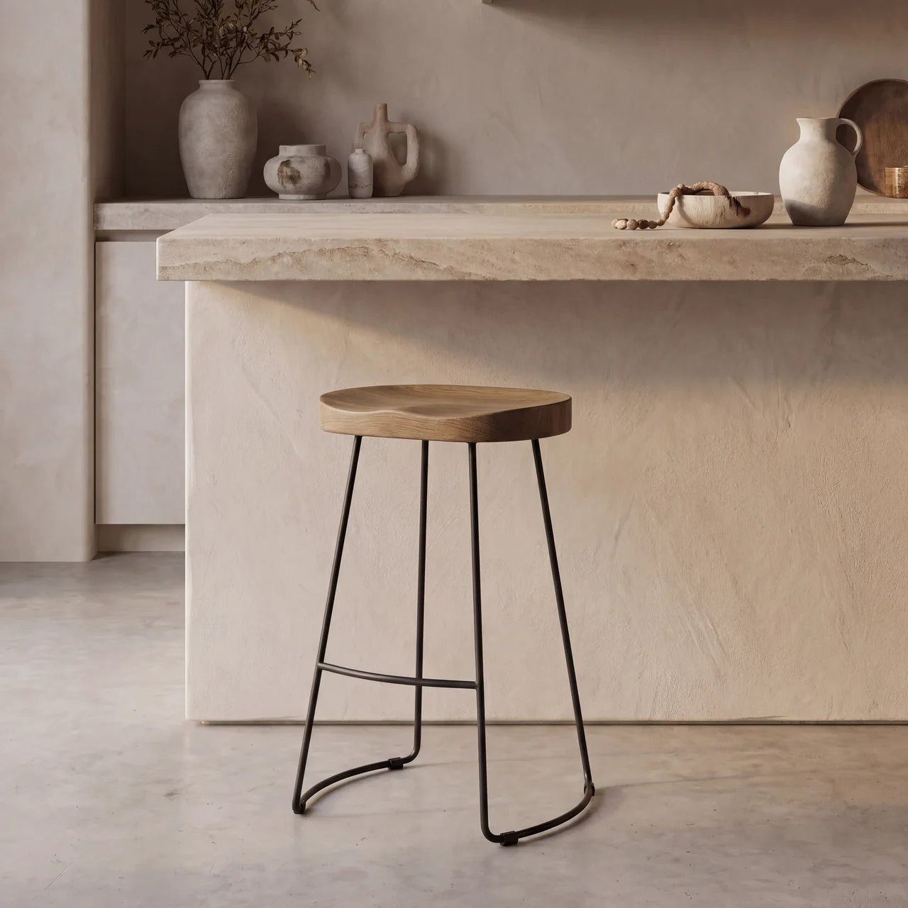 Industrial Chunky Bar Stool