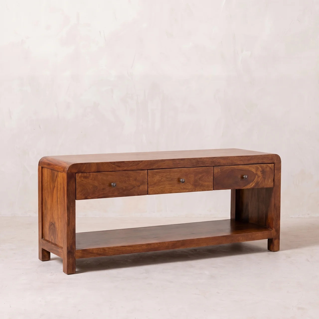 Aspen Solid Mango Wood TV Stand in Chestnut