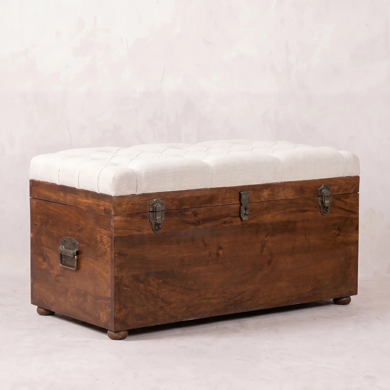 White Linen Storage Trunk