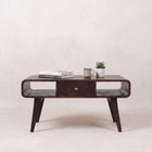 Curved California Walnut Coffee Table