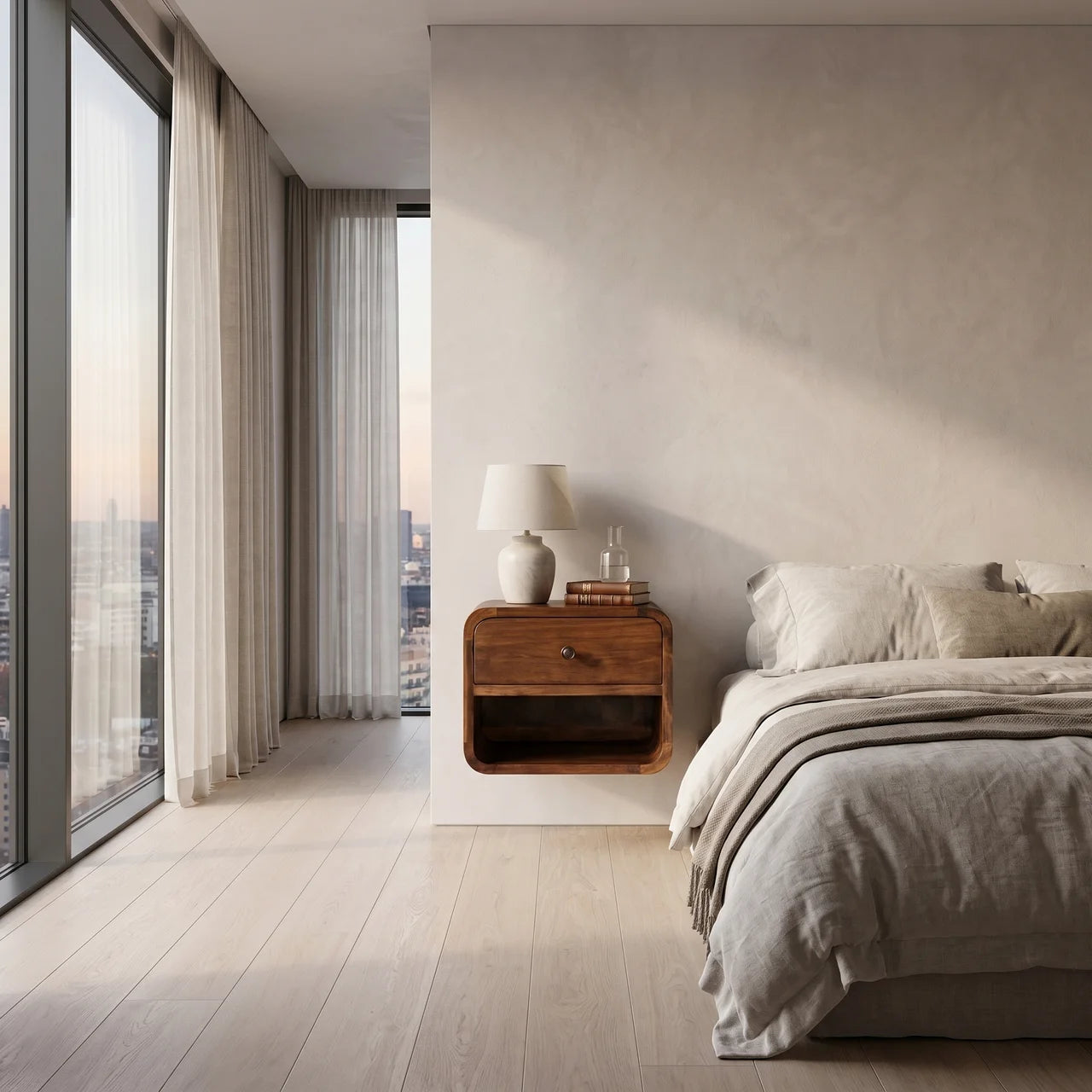 Mini Curve Floating nightstand