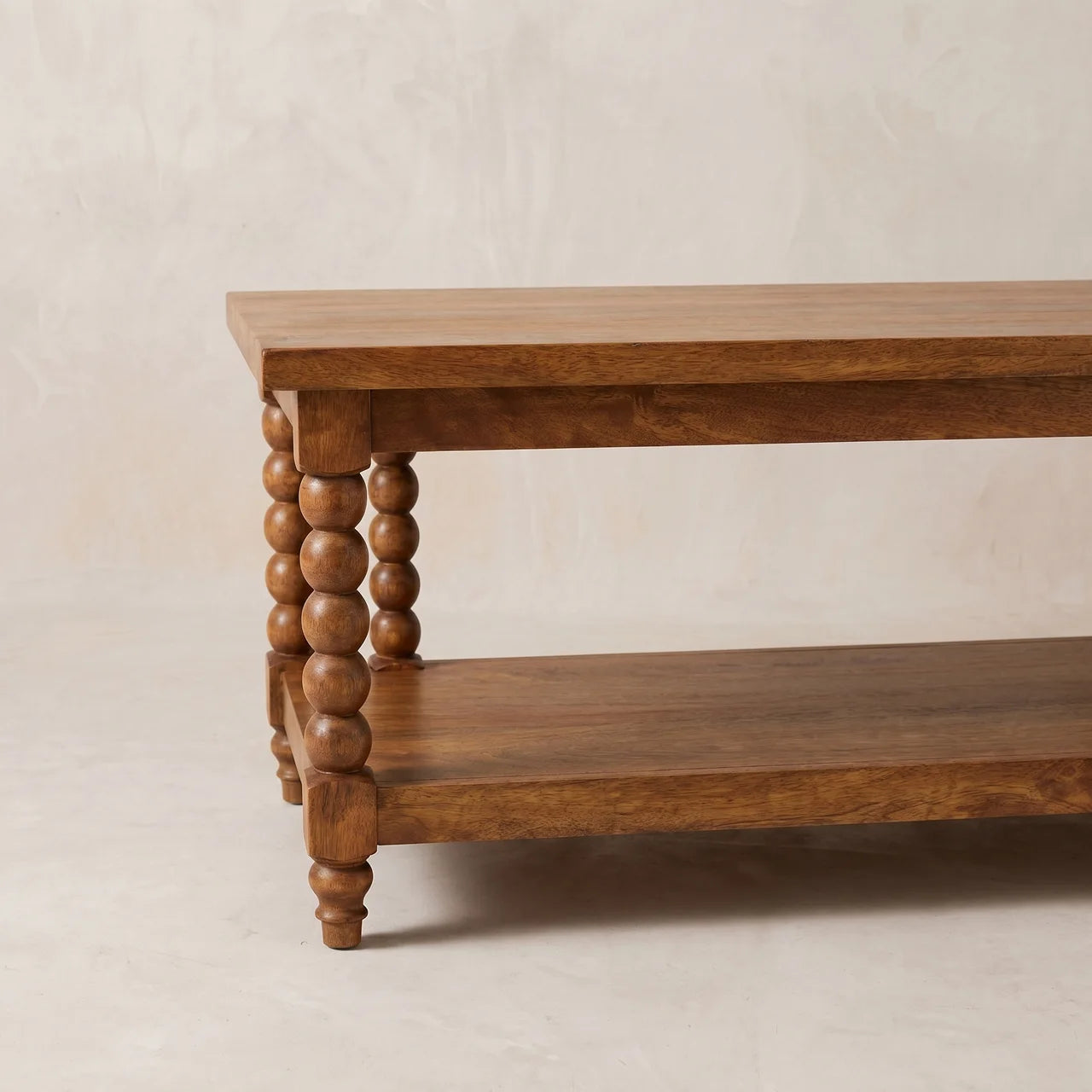 Spindle Coffee Table with Open Shelf