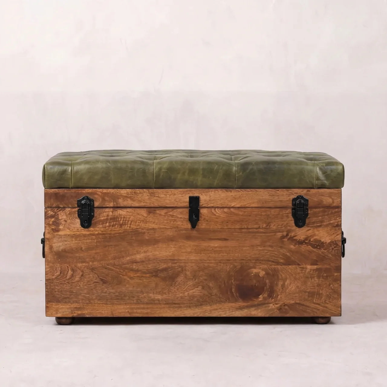 Roasted Almond Storage Trunk Bench