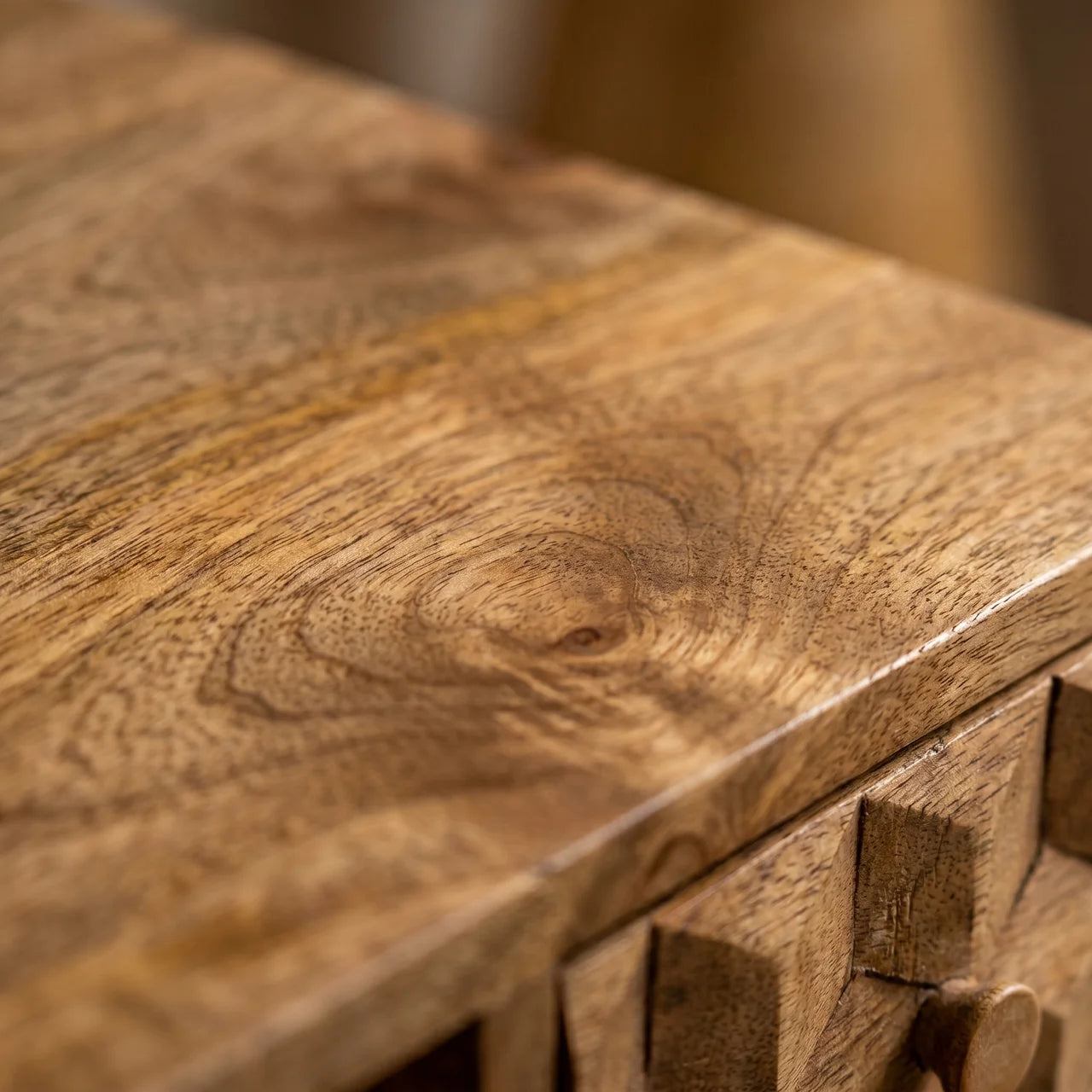 Cube Carved Writing Desk
