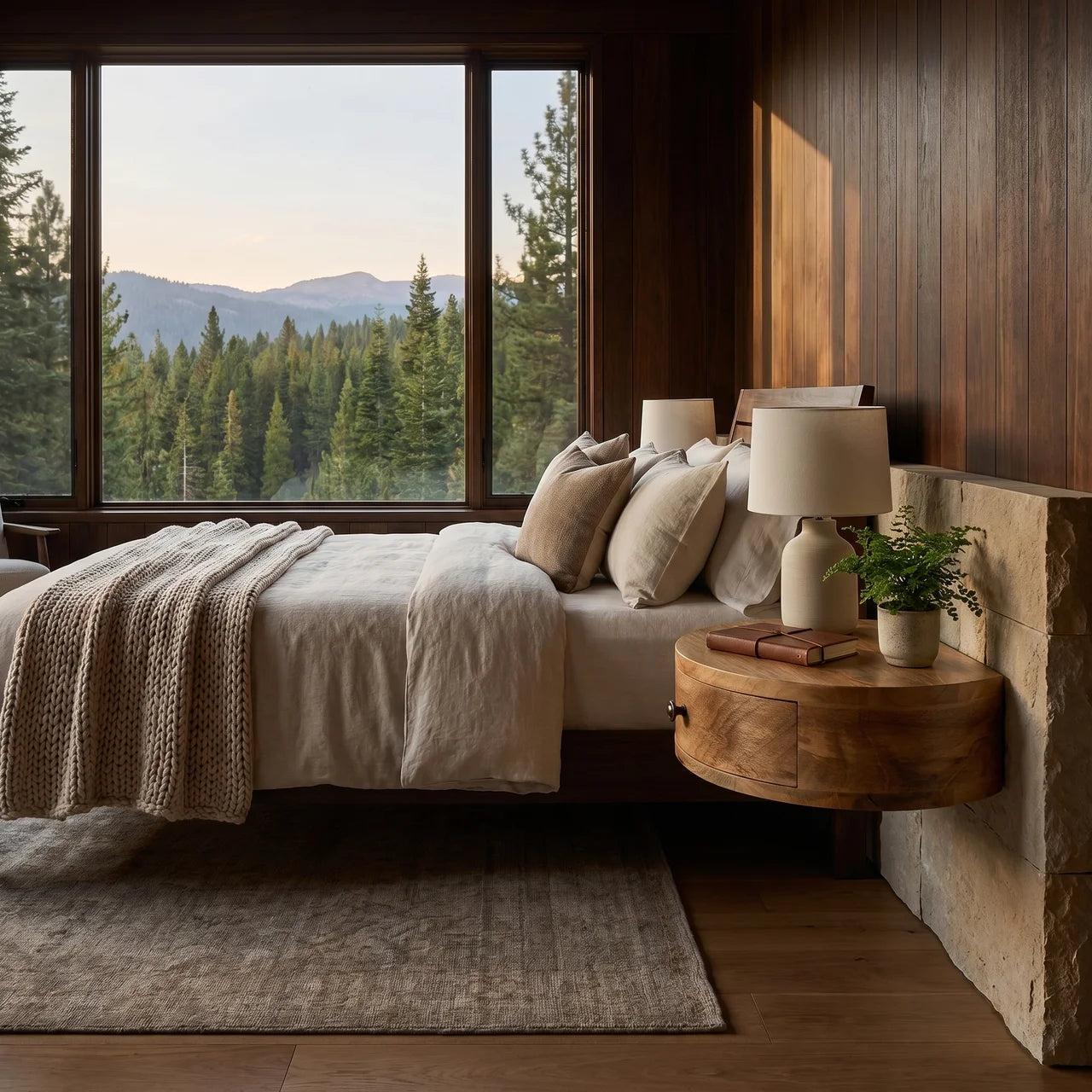 Wall Mounted Rounded nightstand
