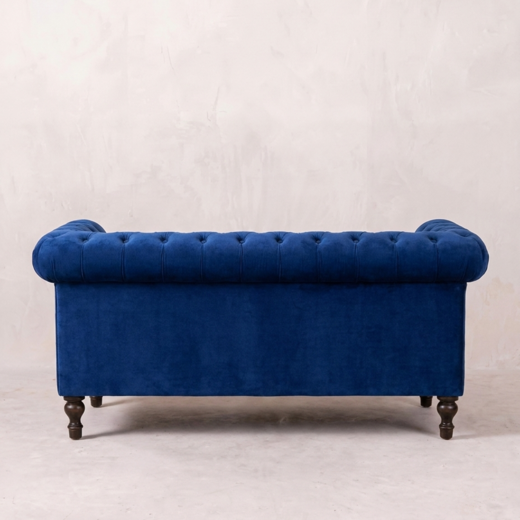 Royal Blue Velvet Chesterfield Sofa