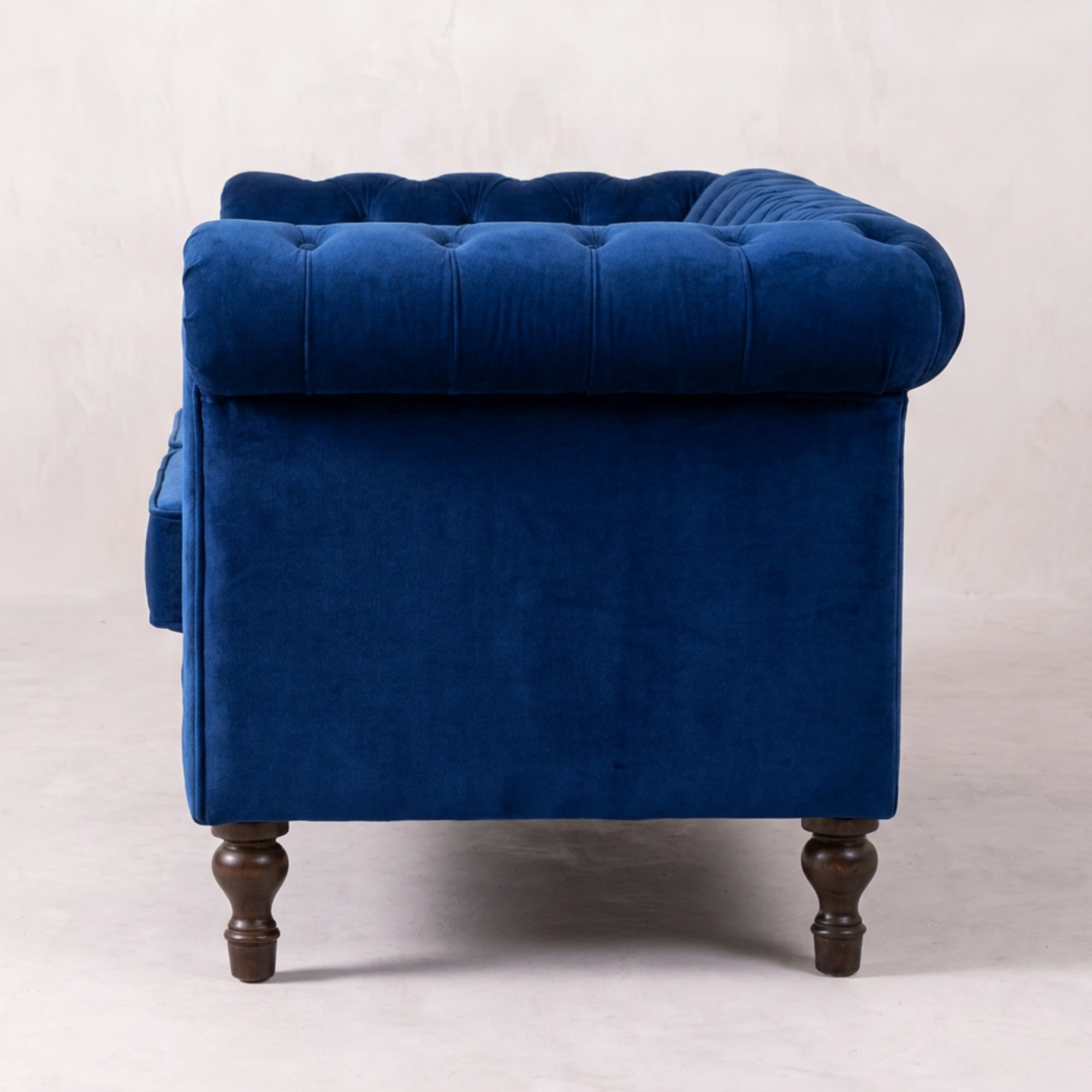 Royal Blue Velvet Chesterfield Sofa
