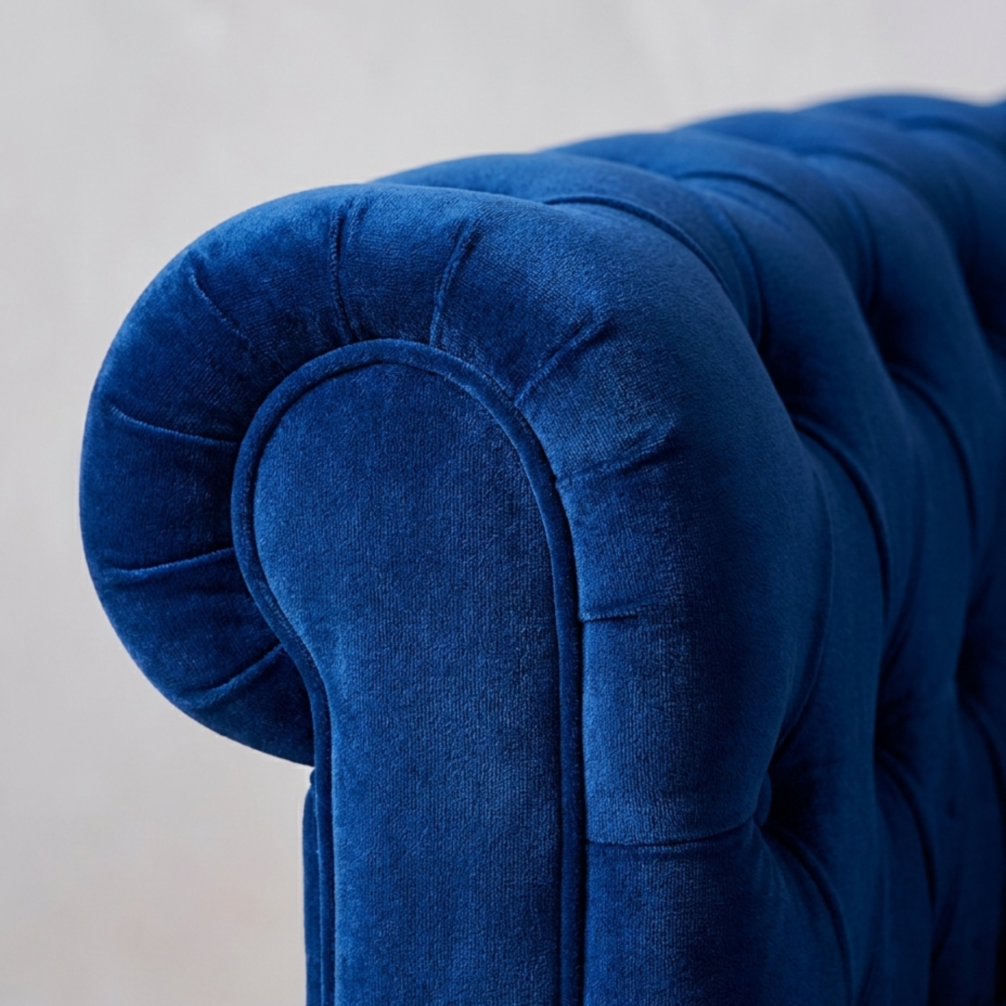 Royal Blue Velvet Chesterfield Sofa