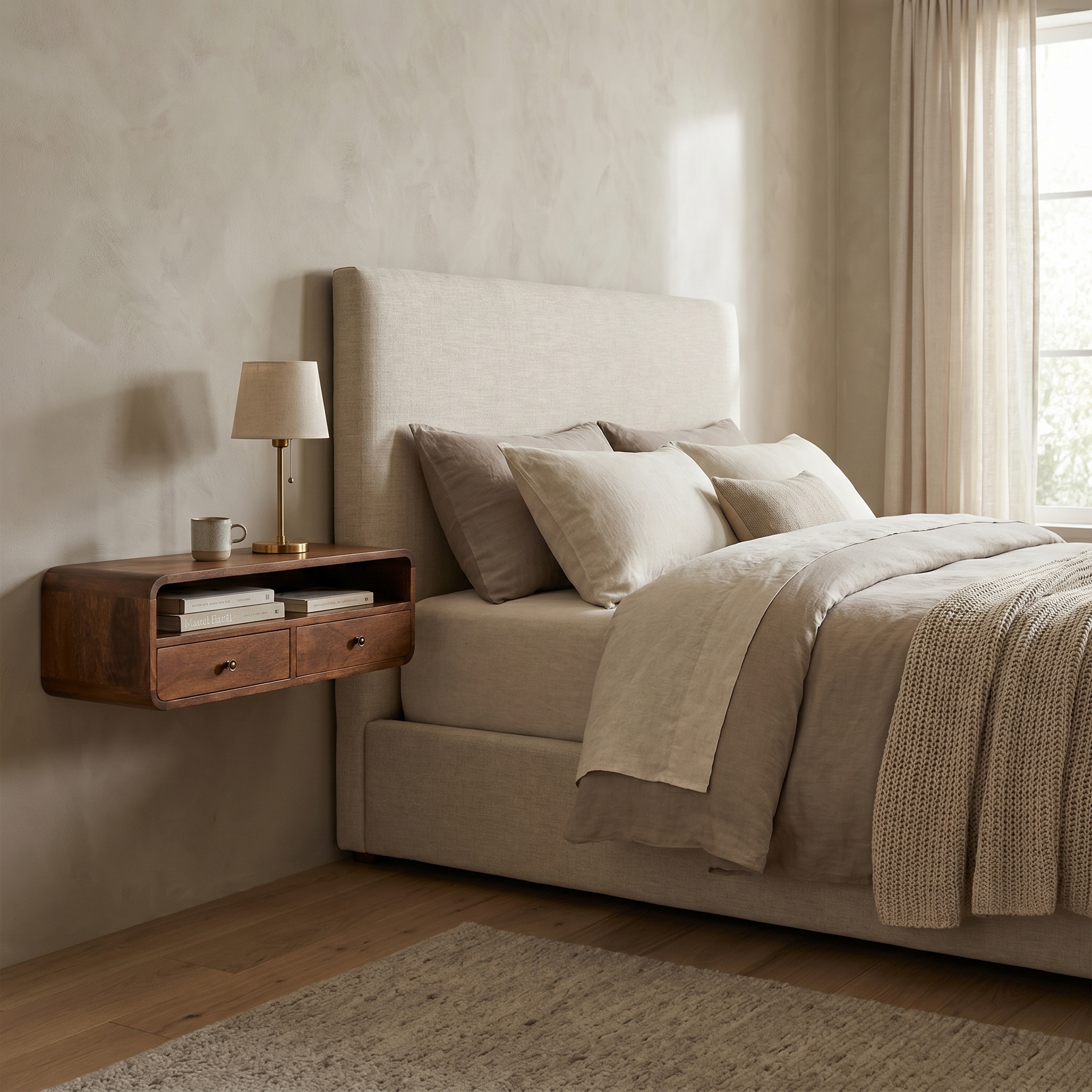 Floating Chestnut Open Console