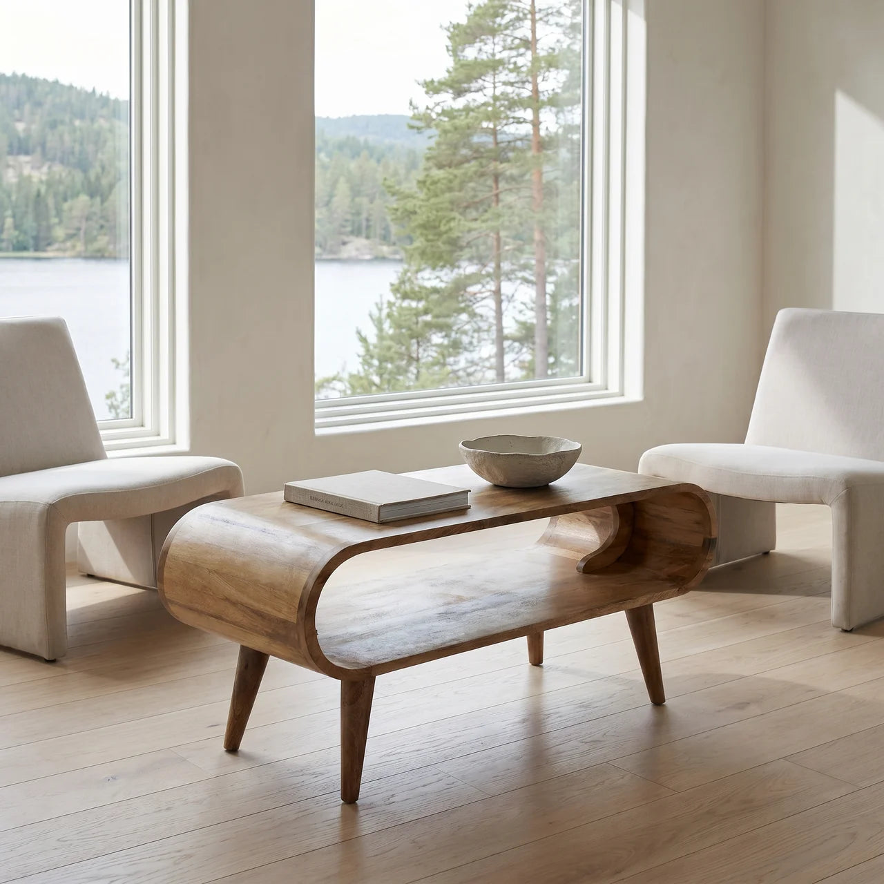 Amaya Nordic Style Oak-ish Coffee Table