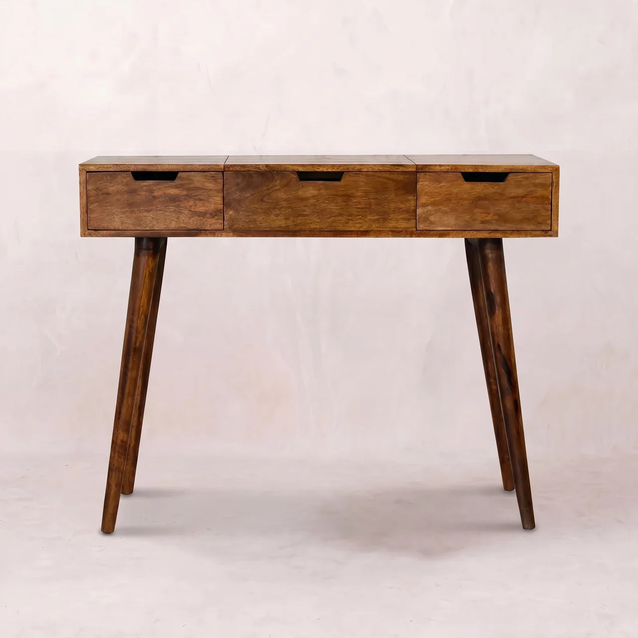 Chestnut Foldable Mirror Table
