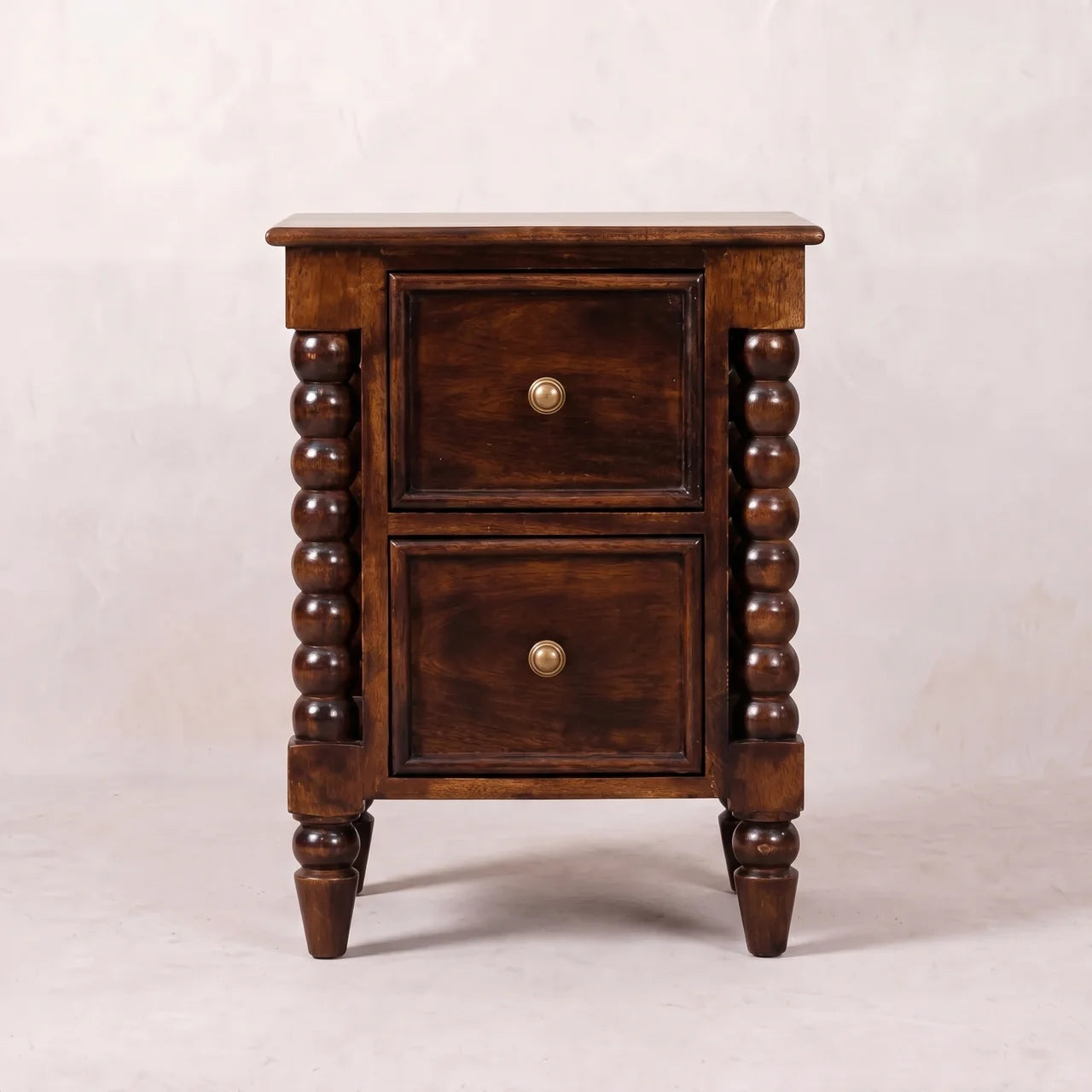 Spindle Winewood Nightstand