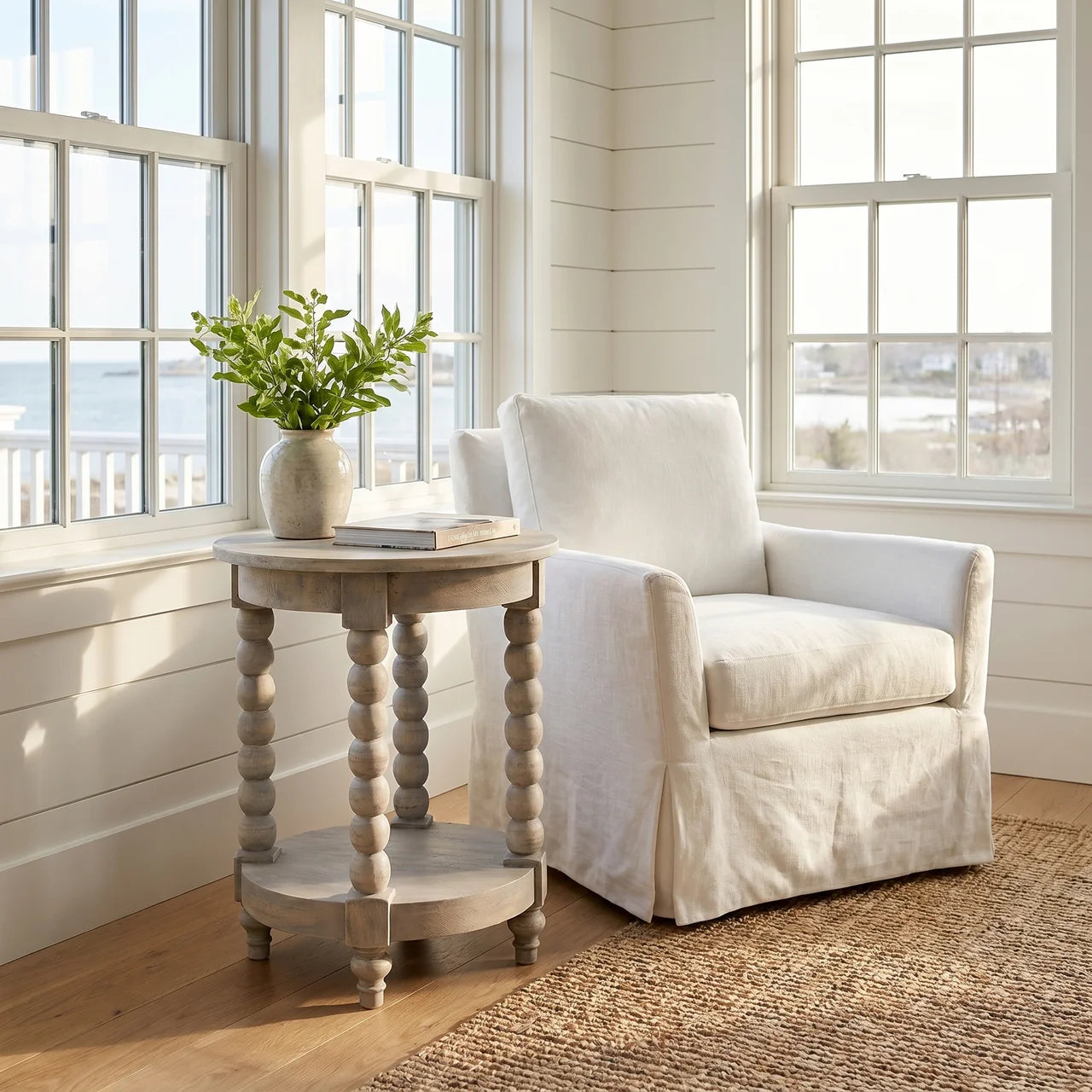 Spindle Washed Round Table