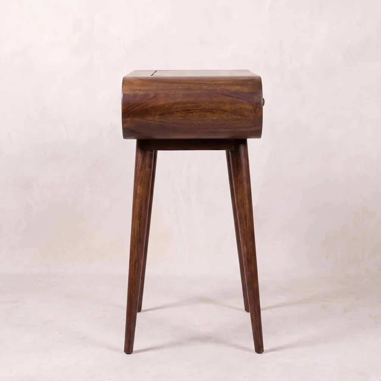 Mini California Walnut Dressing Table with Foldable Mirror