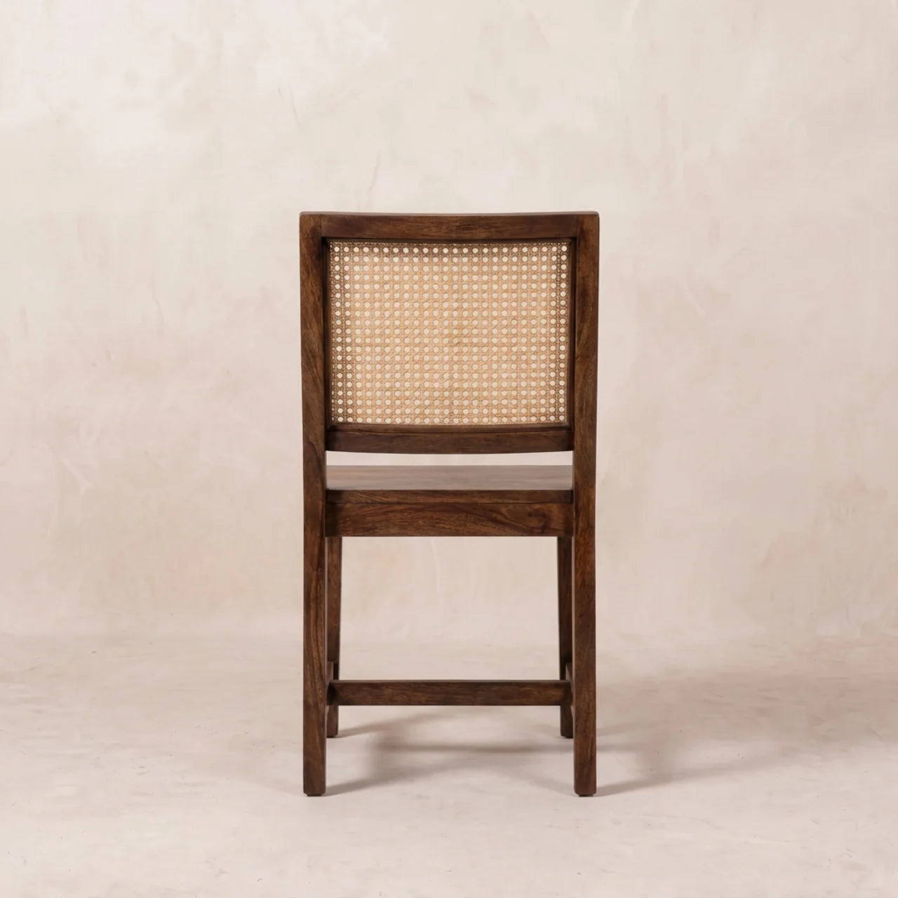 Cream Boucle Rattan Chair