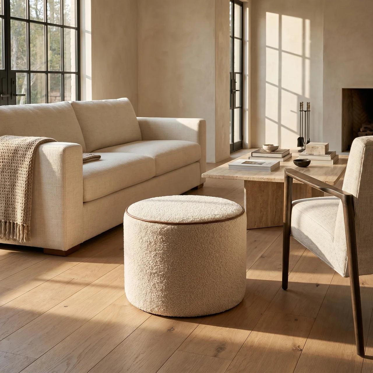 Serenity Large Round Footstool