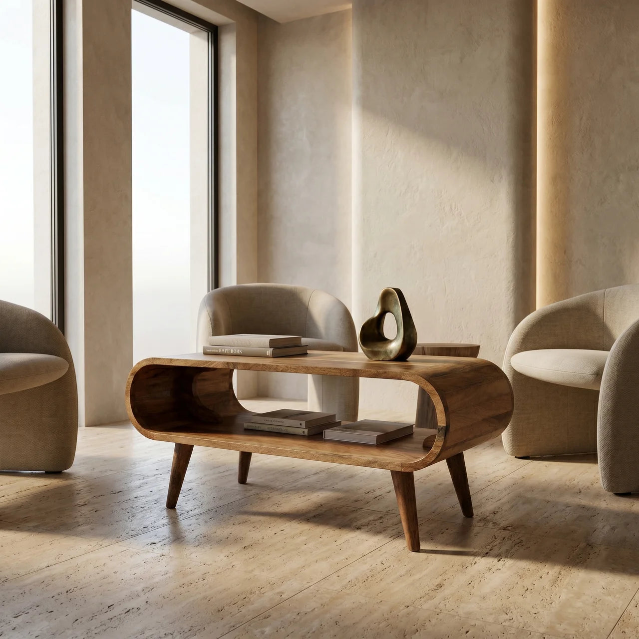 Amaya Nordic Style Oak-ish Coffee Table