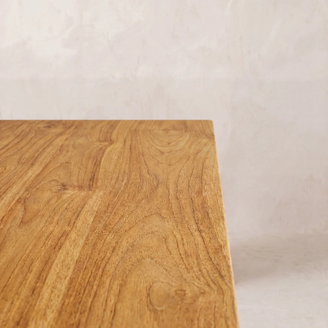 Classic Golden Teak Solid Wood Dining Table