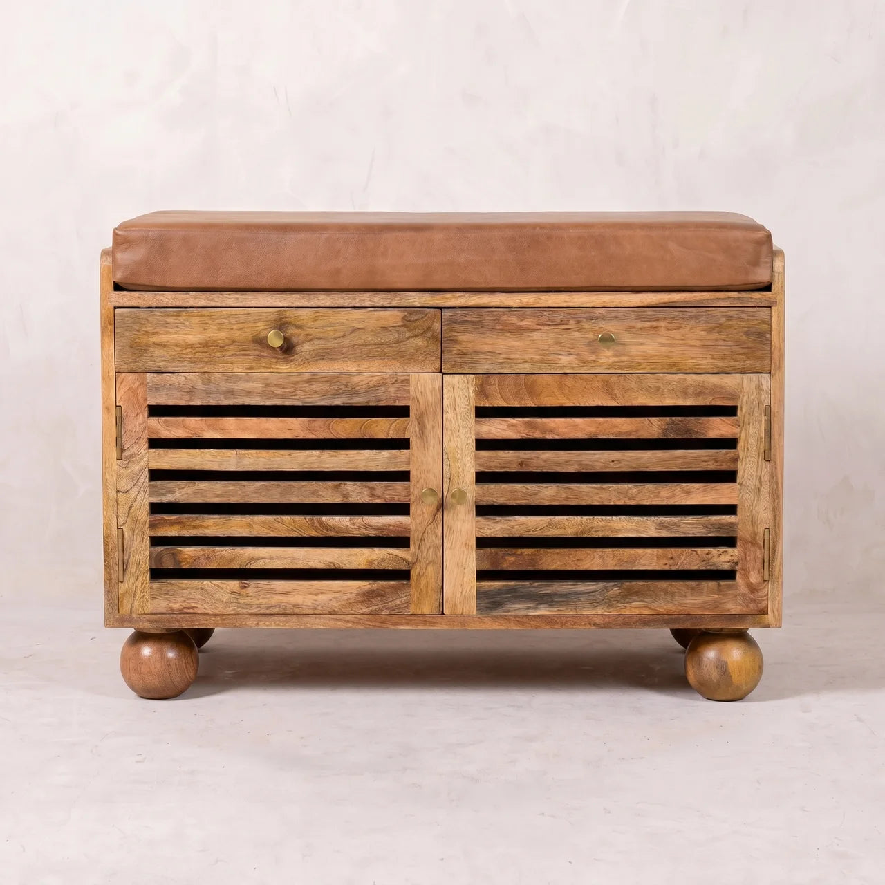 Oakridge Leather Shoe Cabinet