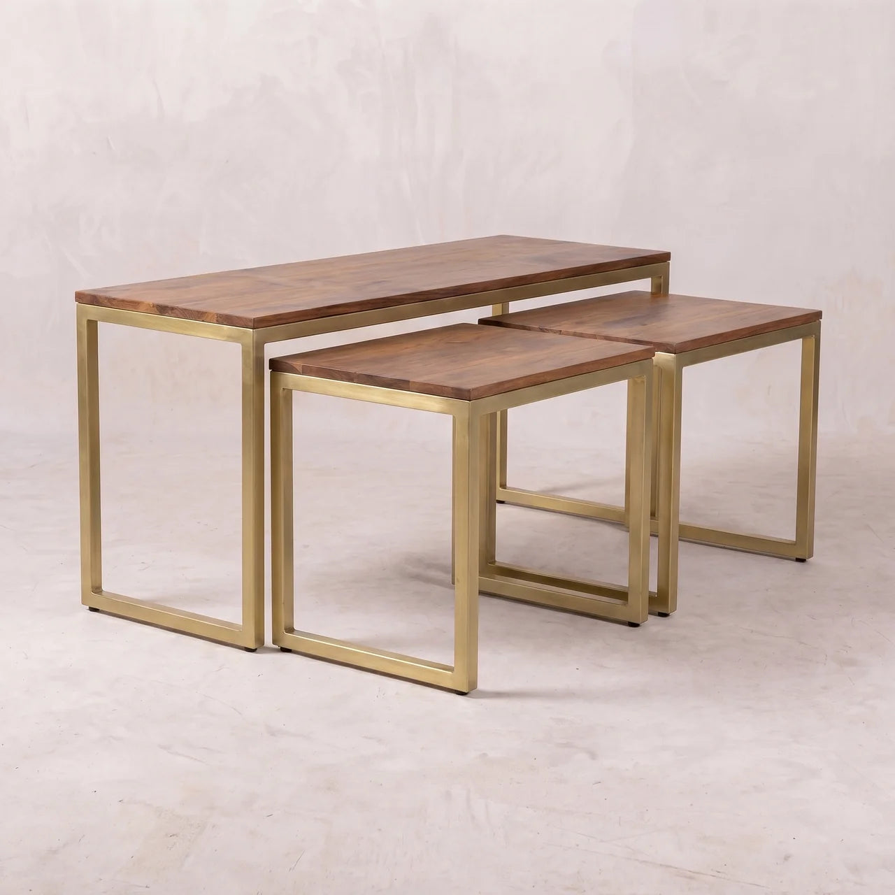 Chunky Gold Table Set of 3