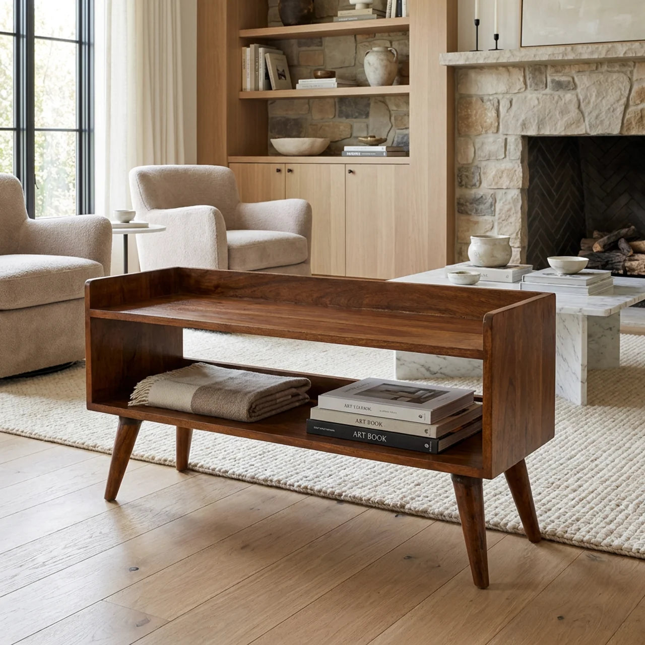 Chestnut Nordic Storage Bench