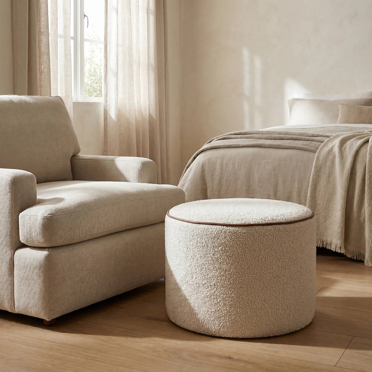 Serenity Large Round Footstool