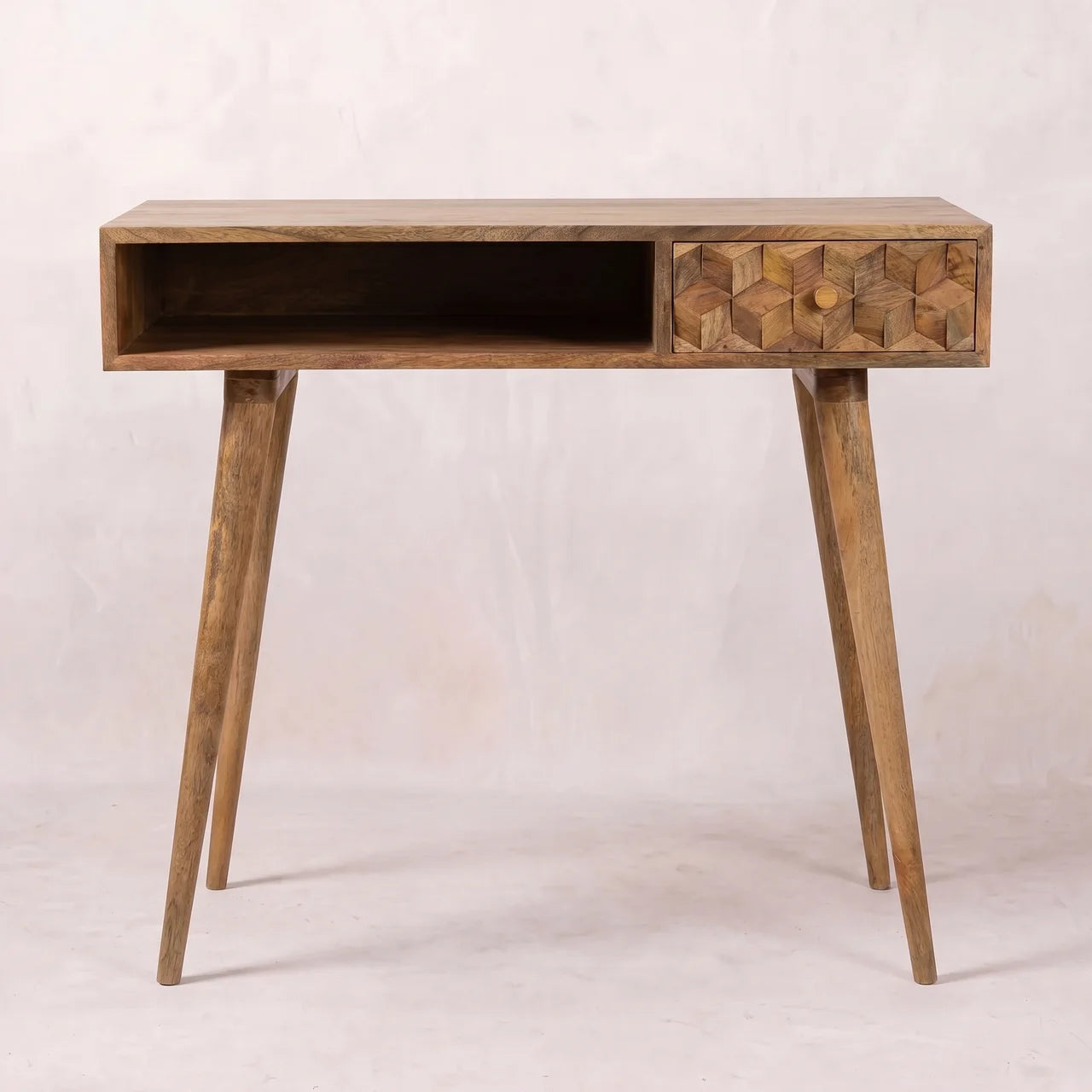 Cube Carved Writing Desk