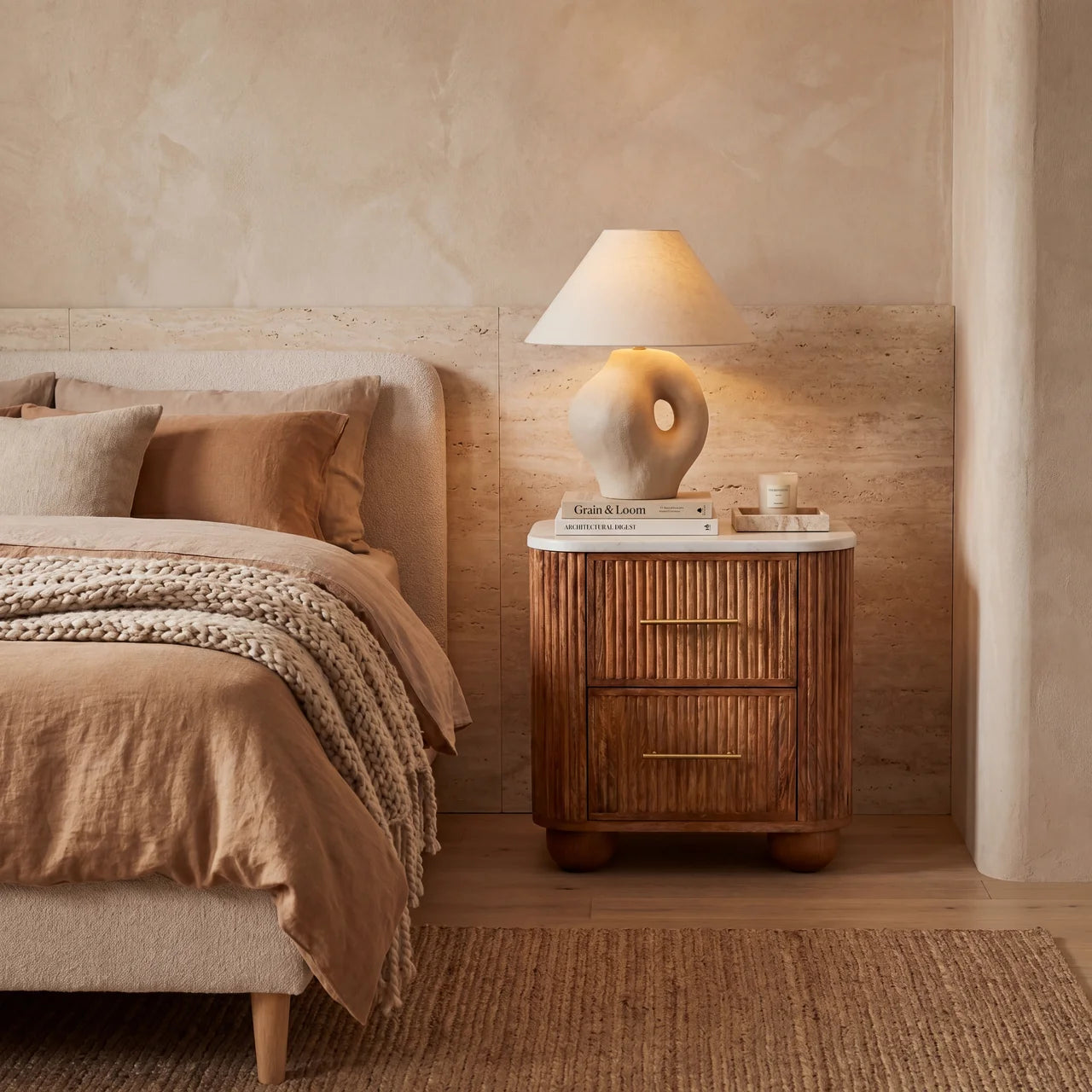 Aurora Marble Bedside