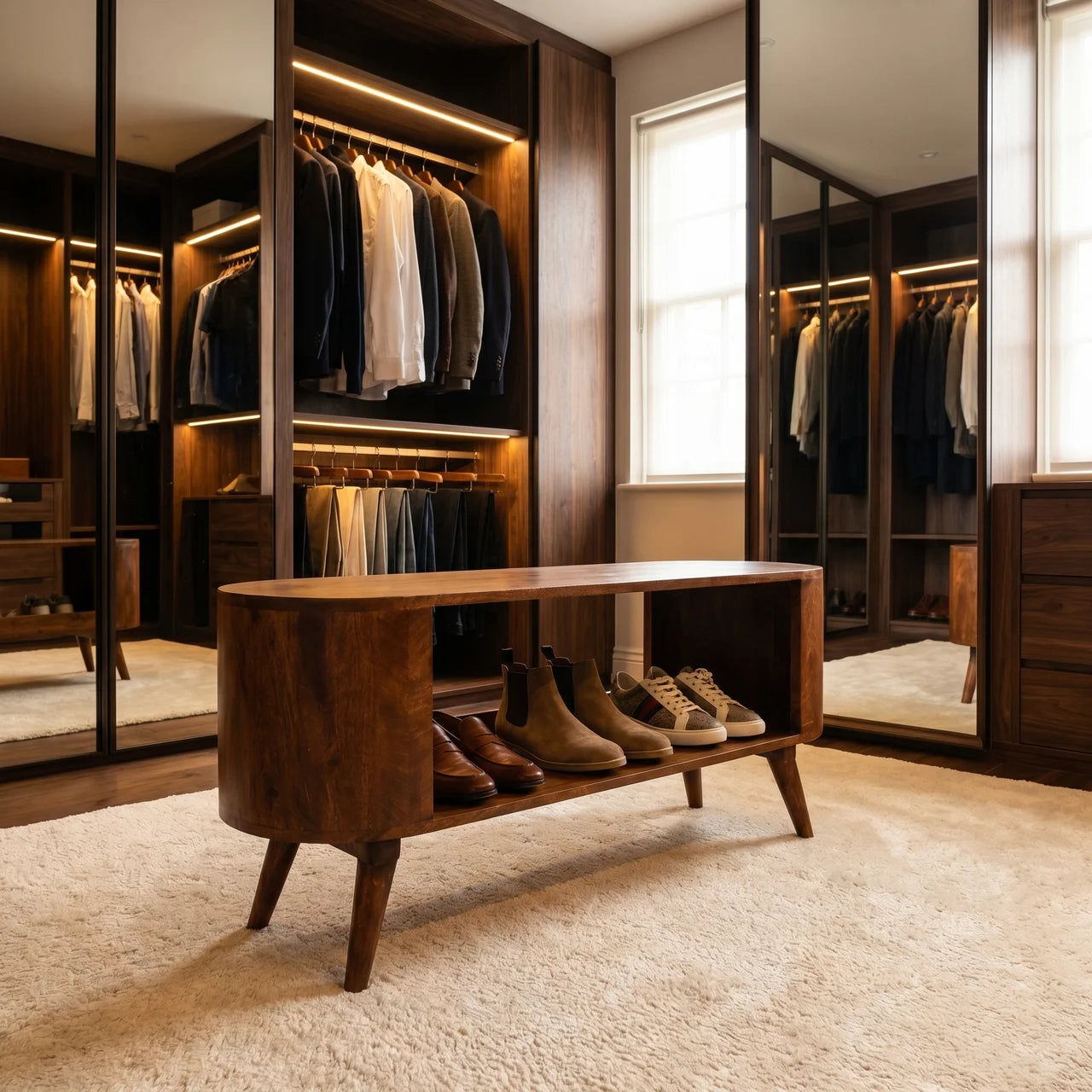 Soba Chestnut Shoe Cabinet