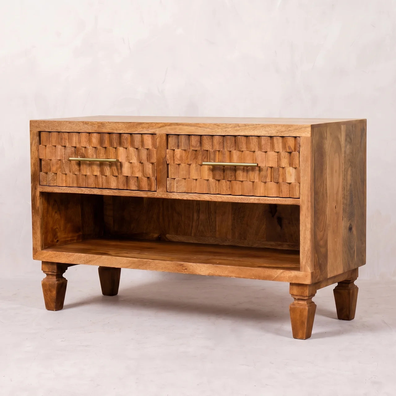 Cadiz Carved Entryway Shoe Cabinet