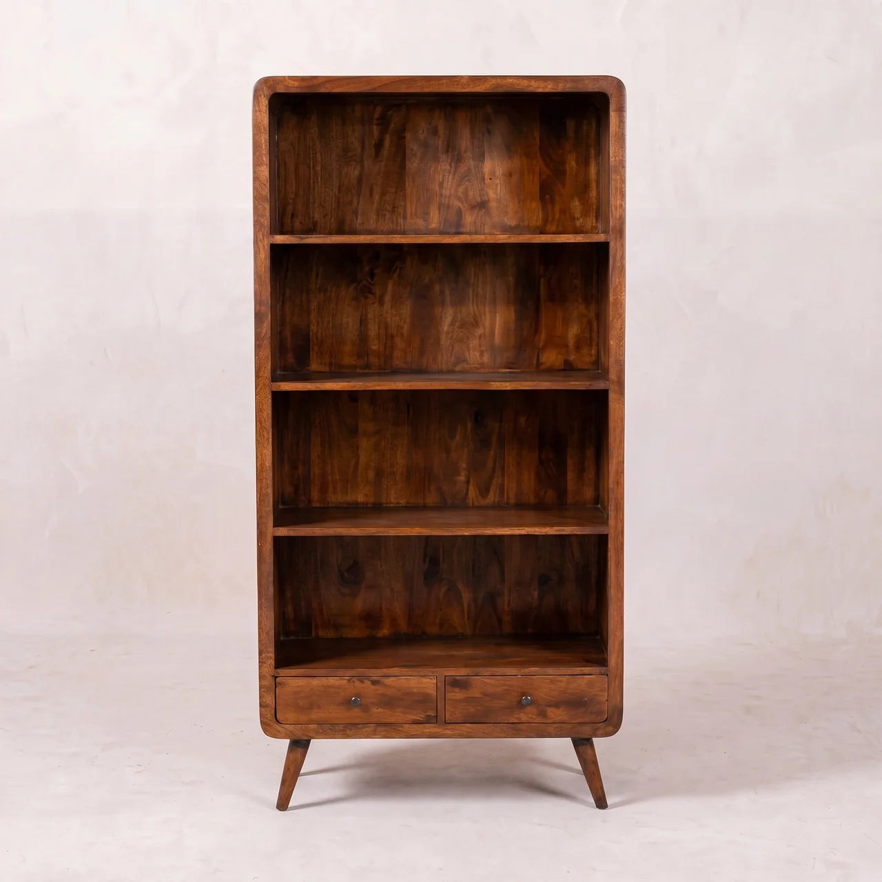 Curved Chestnut Bookcase