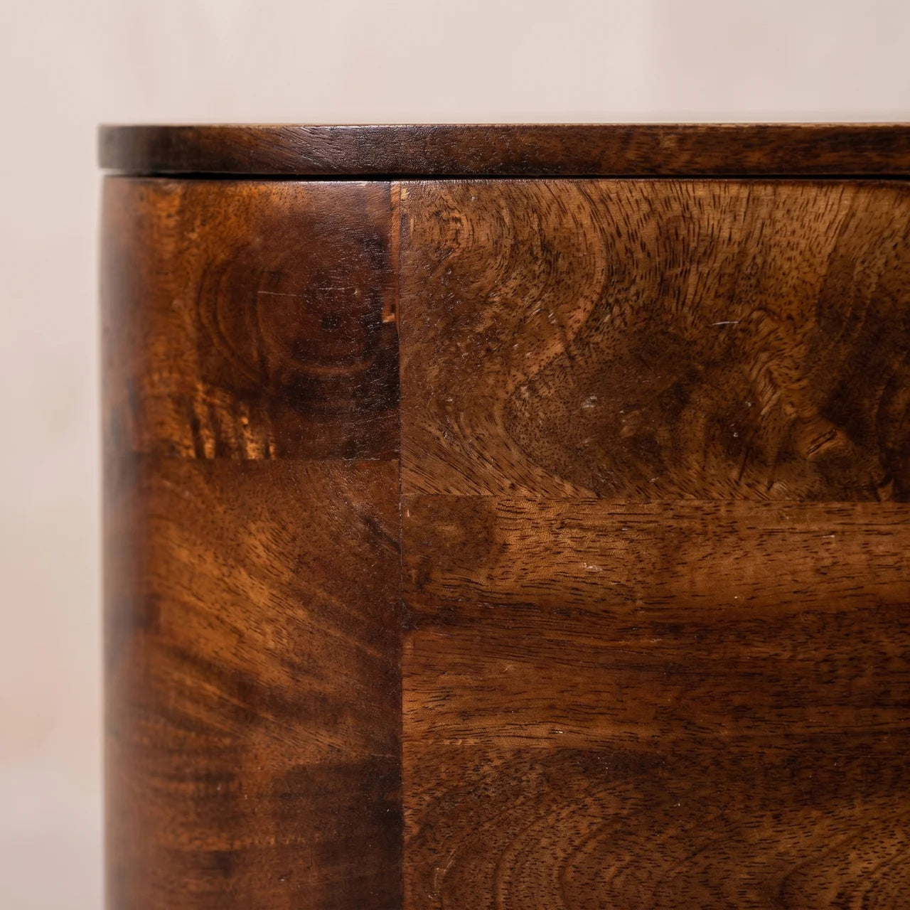 California Walnut Rounded Lid up Blanket Box