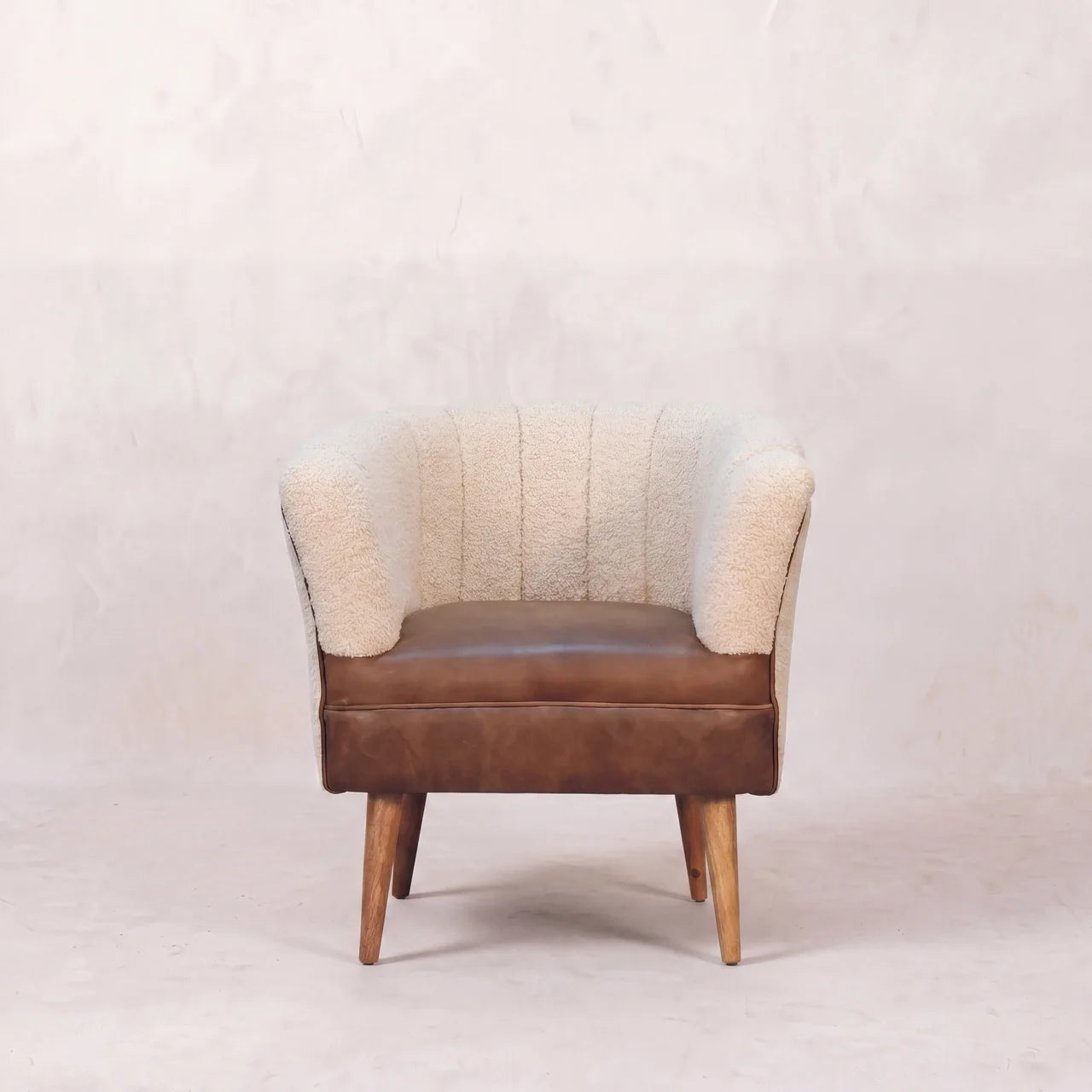 Boucle Cream Buffalo Armchair