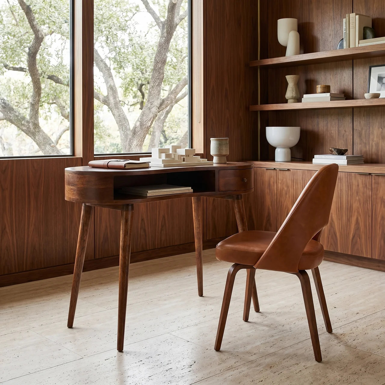 Chestnut Rounded Writing Desk