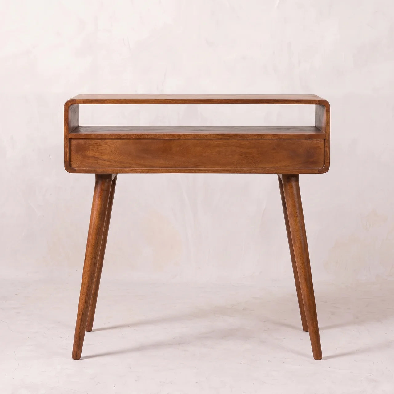 Curved Chestnut Console Table