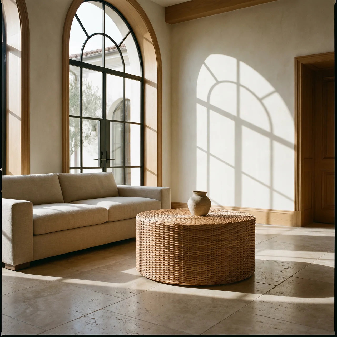 Regency Round Woven Coffee Table