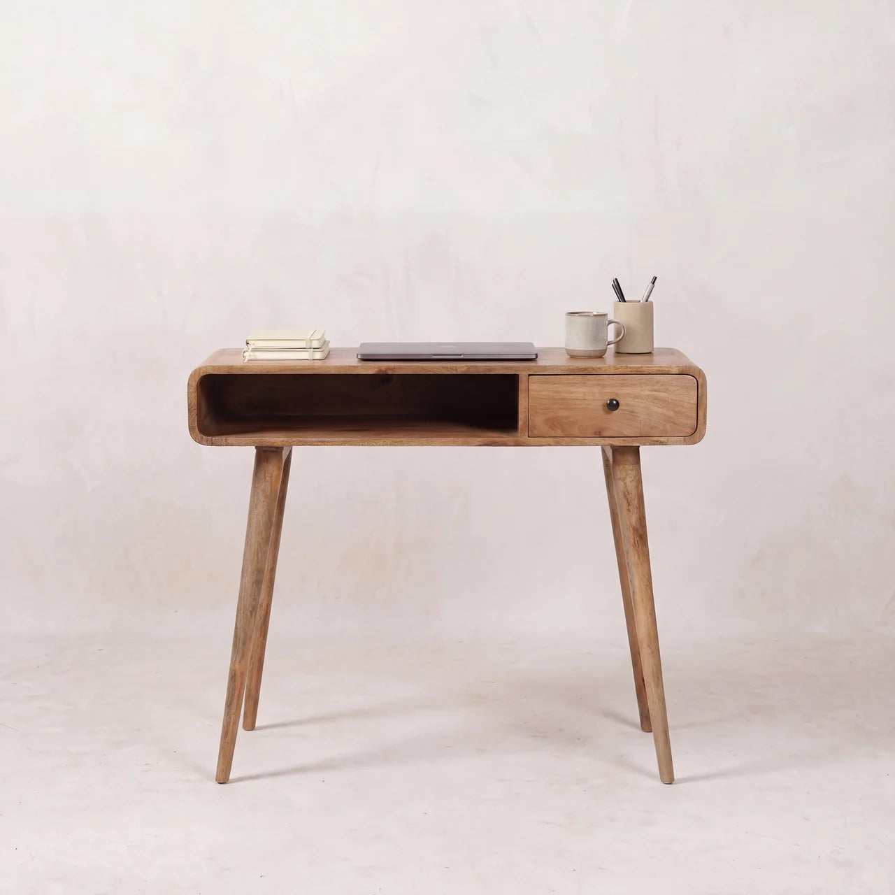 Curved Oak-ish Writing Desk