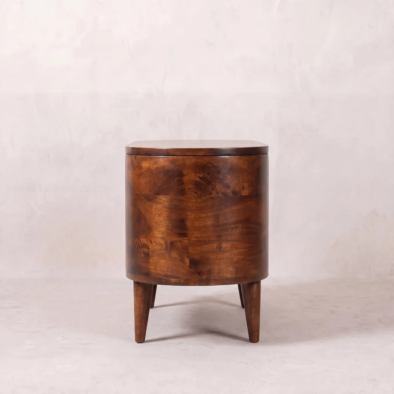 California Walnut Rounded Lid up Blanket Box